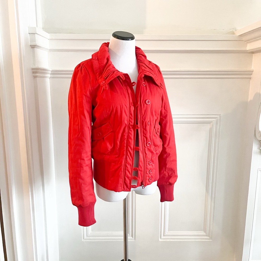 H&M Red Puffer Jacket Lightweight Casual